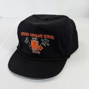 VTG 1991 Army Officer Candidate School OCS Trucker Snapback Cap Hat Black